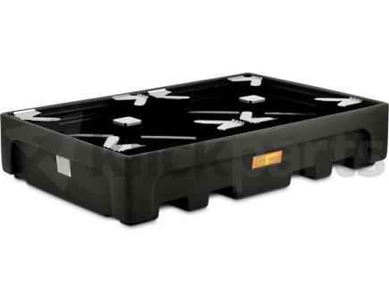 CEMO IBC-Auffangwanne 1100l-PE mit Stützkreuz - 2 Fässer 