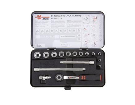 Würth 1/4 Zoll Steckschlüssel-Sortiment 16 teilig 6KT