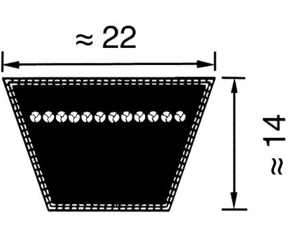 Optibelt klassische Keilriemen C 158 2240007700 