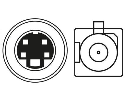 Brigade AC-24-12(002) Adapterkabel für Kamera-Monitor-Systeme In-Line 24V / 12V Konverter für Elite-Kamera Mercedes LKW 