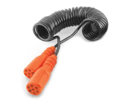 Brigade SC-7 Spiralkabel für 7-Pin-Buchsen mit Verpolungsschutz durch Pin-Anordnung 