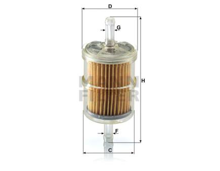 Mann + Hummel Kraftstoff-Leitungsfilter Inline WK 42/2 