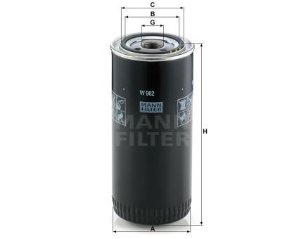 Mann + Hummel Ölfilter SpinOn W 962 