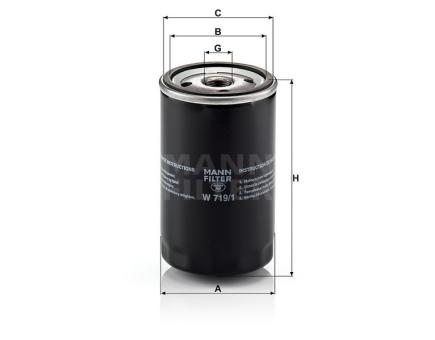 Mann + Hummel Ölfilter SpinOn W 719/1 