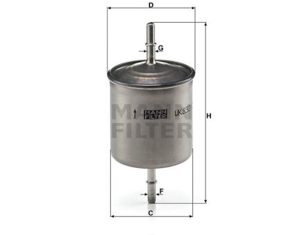Mann + Hummel Kraftstoff-Leitungsfilter Inline WK 832/2 