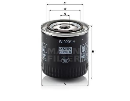 Mann + Hummel Wechselfilter SpinOn W 920/14 