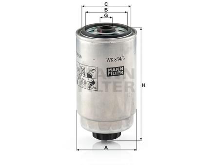 Mann + Hummel Kraftstoffwechselfilter WK 854/6 