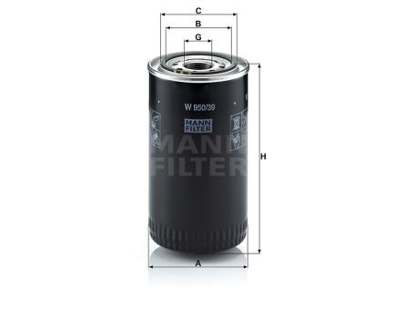 Mann + Hummel Wechselfilter SpinOn W 950/39 