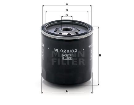 Mann + Hummel Ölfilter SpinOn W 920/82 