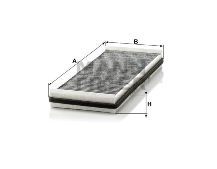 Mann + Hummel Innenraumfilterelement (Aktivkohle) CUK 3840 