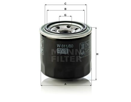 Mann + Hummel Ölfilter SpinOn W 811/80 