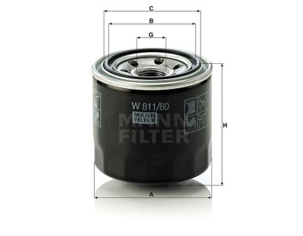 Mann + Hummel Ölfilter SpinOn W 811/80 