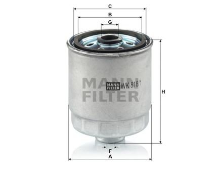 Mann + Hummel Kraftstoffwechselfilter WK 818/1 