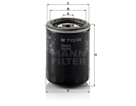 Mann + Hummel Ölfilter SpinOn W 713/36 