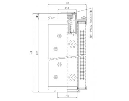 Filtrec Filterelement für Rücklauffilter RHR330G03B/5 
