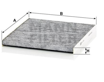 Mann + Hummel Innenraumfilterelement (Aktivkohle) CUK 2336 