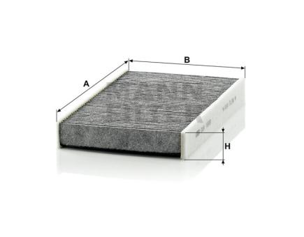 Mann + Hummel Innenraumfilterelement (Aktivkohle) CUK 1629 