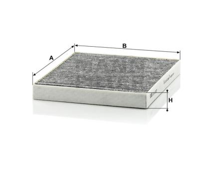 Mann + Hummel Innenraumfilterelement (Aktivkohle) CUK 2227 