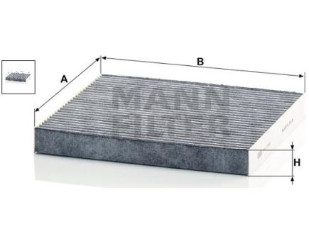 Mann + Hummel Innenraumfilterelement (Aktivkohle) CUK 2362 