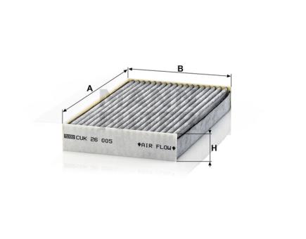 Mann + Hummel Innenraumfilterelement (Aktivkohle) CUK 26 005 
