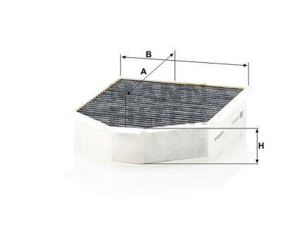 Mann + Hummel Innenraumfilterelement (Aktivkohle) CUK 26 011 
