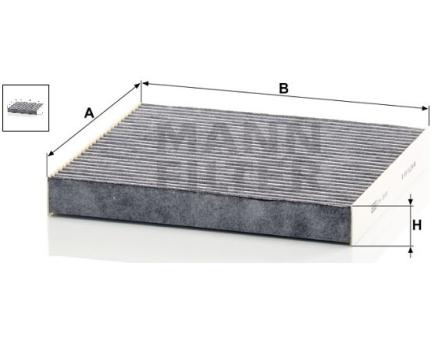Mann + Hummel Innenraumfilterelement (Aktivkohle) CUK 2648 