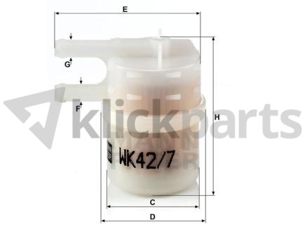 Mann + Hummel Kraftstoff-Leitungsfilter Inline WK 42/7 direkt 