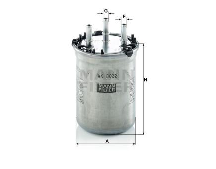 Mann + Hummel Kraftstoff-Leitungsfilter Inline WK 8032