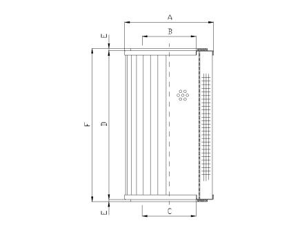 Filtrec Filterelement für Rücklauffilter RVR1360B40B 