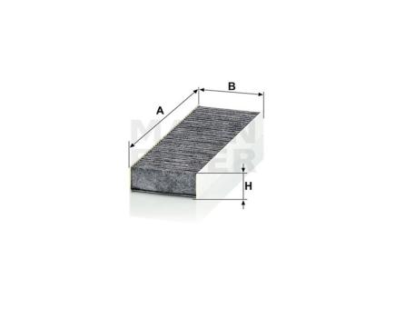 Mann + Hummel Innenraumfilterelement (Aktivkohle) CUK 26 025-2 