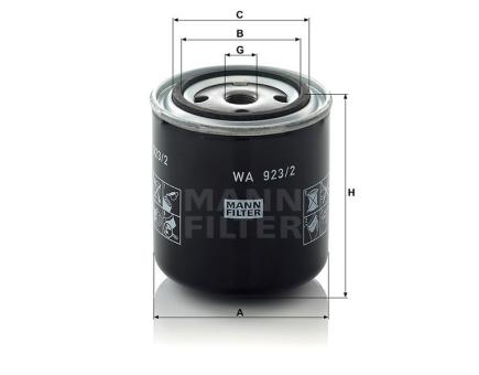 Mann + Hummel Kühlflüssigkeitsfilter SpinOn WA 923/2 