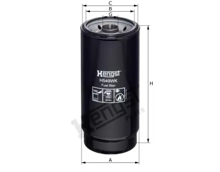 Hengst Kraftstofffilter SpinOn H549WK D425 