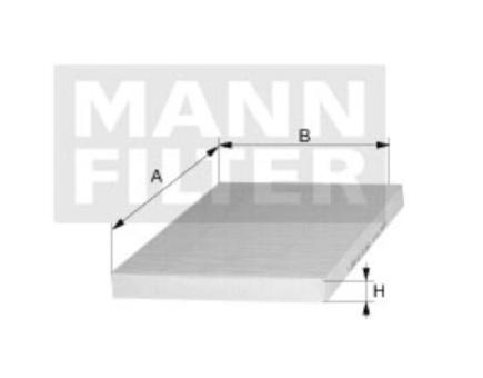 Mann + Hummel Innenraumfilterelement (Aktivkohle) CUK 25 044 