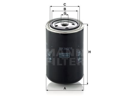 Mann + Hummel Kraftstoffwechselfilter WK 940/19 