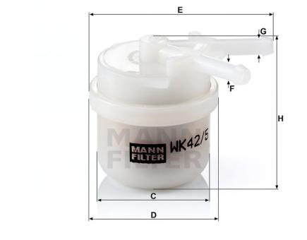 Mann + Hummel Kraftstoff-Leitungsfilter Inline WK 42/5