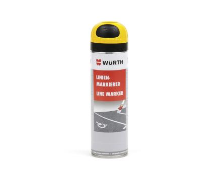 Würth Linienmarkierer gelb mit integriertem Sprühkopf Gelb