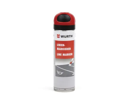 Würth Linienmarkierer rot mit integriertem Sprühkopf Rot 