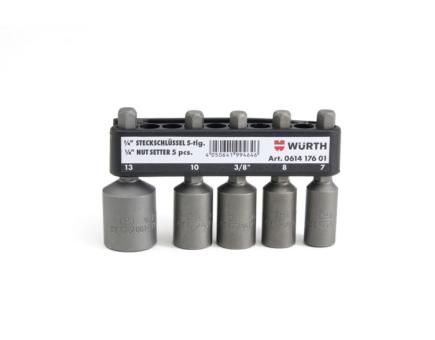 Würth 1/4 inch impact socket wrench metric+3/8 inch 5pcs  