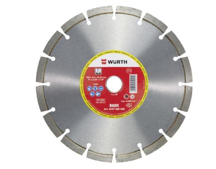 Würth Diamanttrennscheibe BASIC Bau segmentiert D230 mm 6er Pack