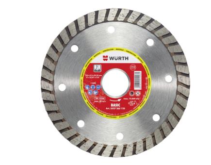 Würth Diamanttrennscheibe BASIC Bau geschlossen D125 mm 6er Pack