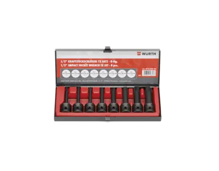 Würth 1/2 Zoll Kraft-Steckschlüssel-Satz TX lang 8-tlg. 