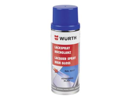 Würth Lackspray Nitroalkydal-Qualität Hochglanz 