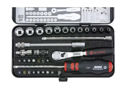 Würth 1/4 Zoll Steckschl.Sort., staubg.Knarre 34-tlg.  