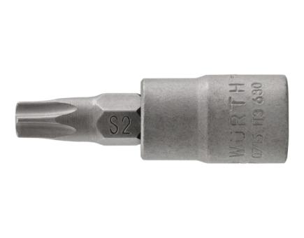 Würth 1/4 Zoll Steckschlüssel TX mit Lochbohrung TX15 