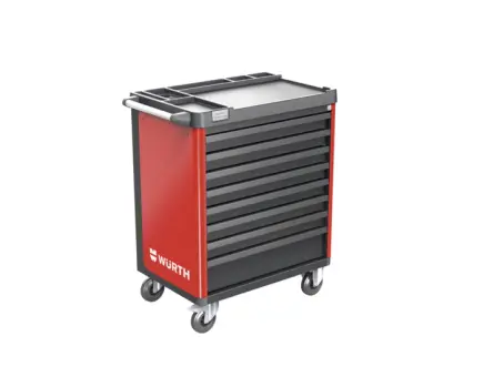 Würth Werkstattwagen BASIC 8.8 /8 Verkehrsrot RAL 3020 mit 8 Schubladen