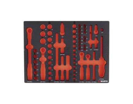 Würth Sy. ins. sck. wrn. set 1/4+3/8 inch 8.4.1, 62 pcs. F.0955905913 