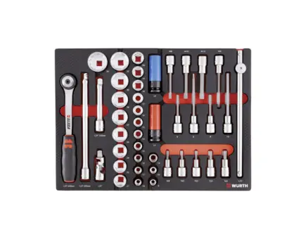 Würth Steckschlüssel-Satz 1/2 Zoll 8.4.1, 43-teilig 8.4.1