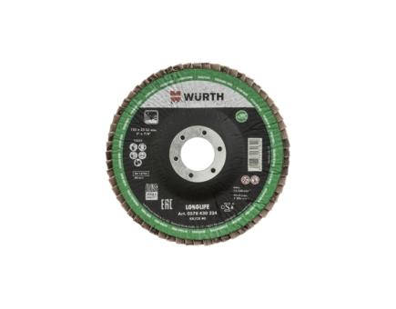 Würth Lamellenfächerschleifscheibe Longlife f. Edelstahl K120 10er Pack