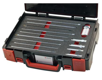 Würth Glow plug removal set, 14 pieces  M10 