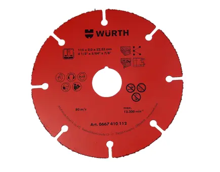 Würth Trennscheibe Hartmetall bestückt D115 mm 